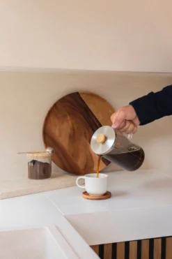 Cafetière, French press, roestvrijstaal, thee/koffie, 1 L