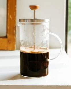 Cafetière, French press, roestvrijstaal, thee/koffie, 1 L