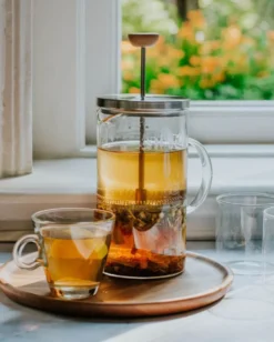 Cafetière, French press, roestvrijstaal, thee/koffie, 1 L
