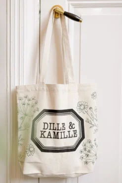 Canvas tas, Dille & Kamille, gerecycled katoen, klein, 30 x 36 x 10 cm