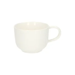 Cappuccinomok, organisch, porselein, wit, Ø 11 cm