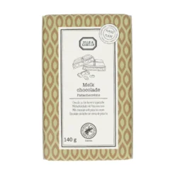 Chocoladetablet, melk en pistachecrème, 140 gram