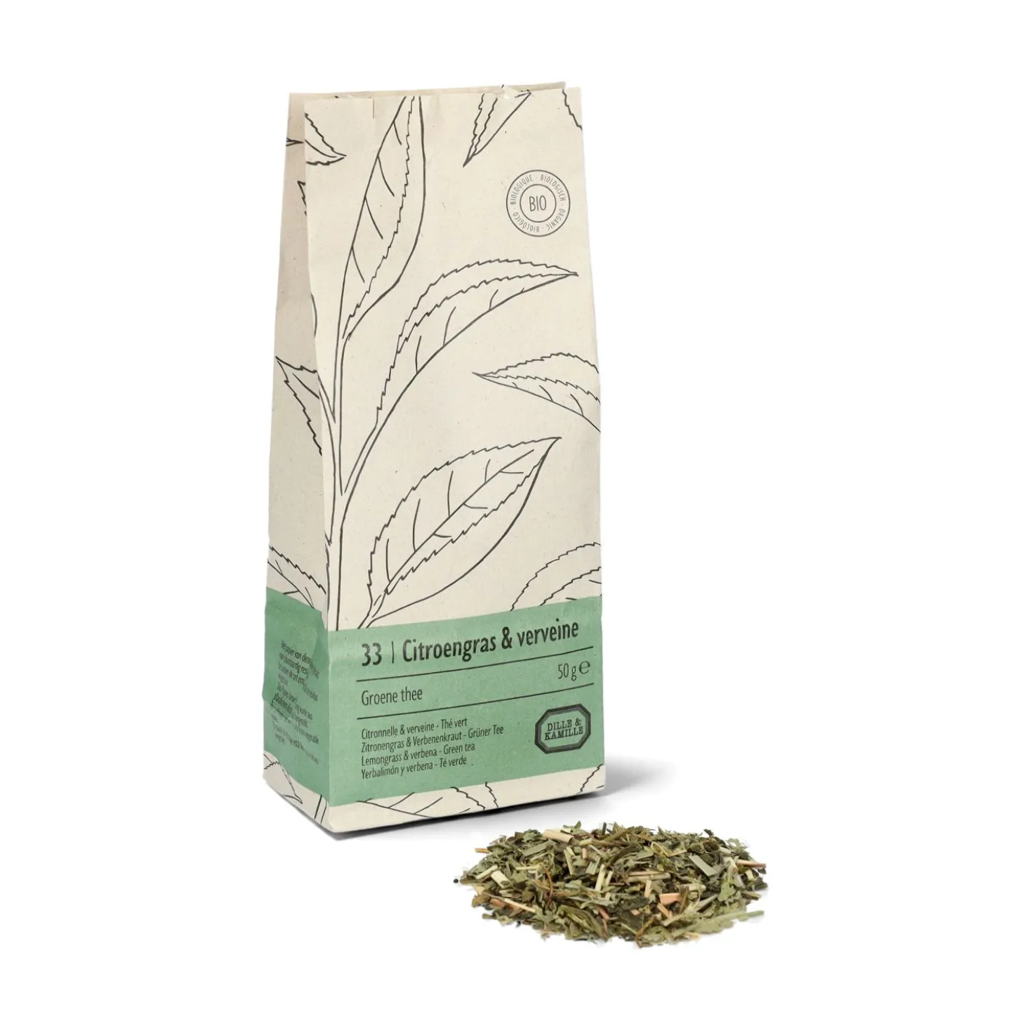 Citroengras & verveine, Groene thee, biologisch, 50 g