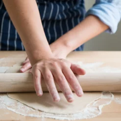 Deegroller, beukenhout, pizza, 44,5 cm
