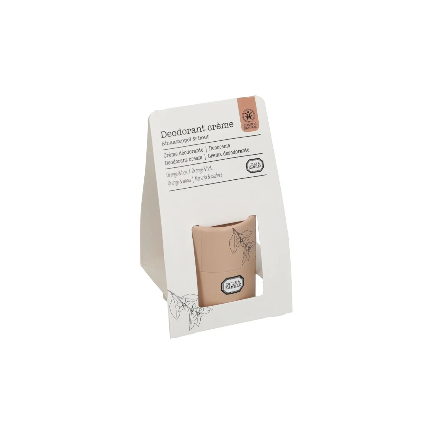 Deodorant crème, sinaasappel en hout, 40 gram