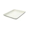 Dienblad & bakplaat, emaille, wit/zwart, 42 x 32 cm
