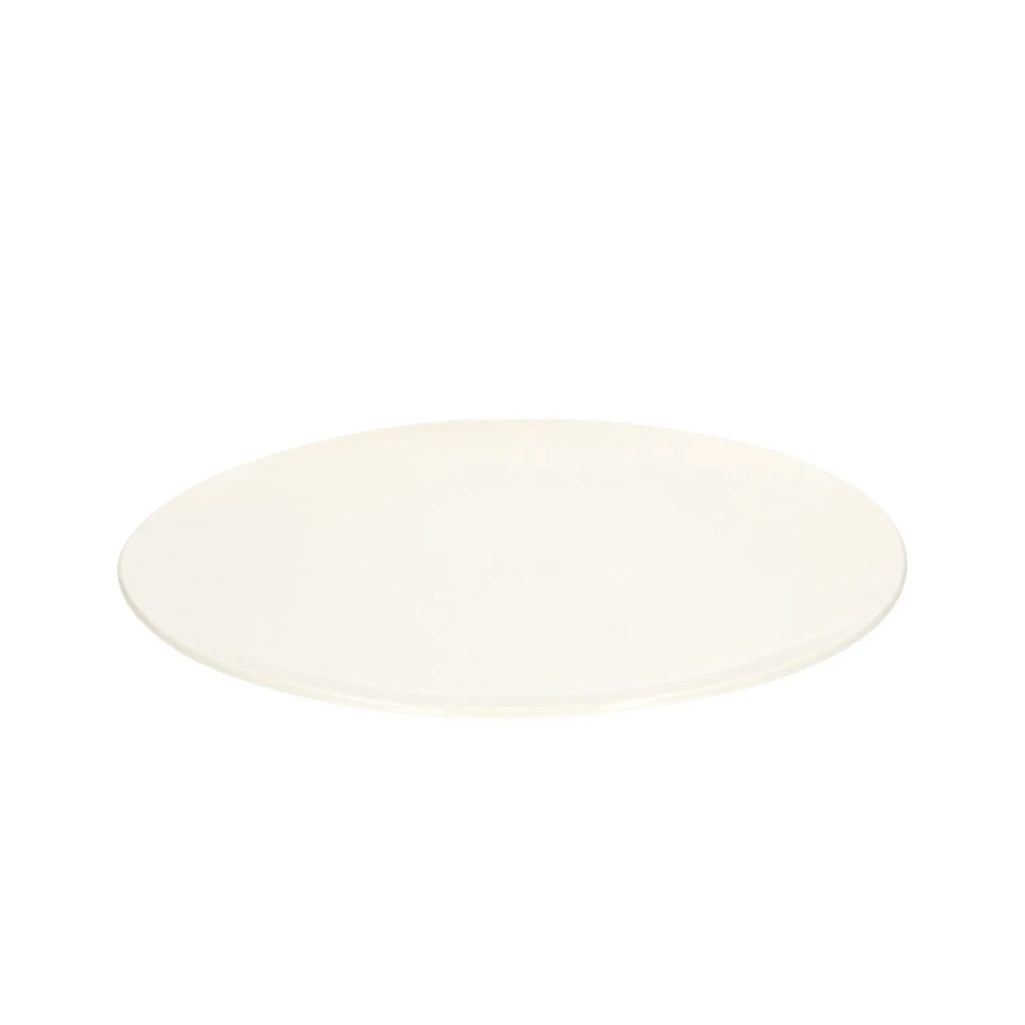 Dinerbord, organisch, porselein, wit, Ø 27 cm