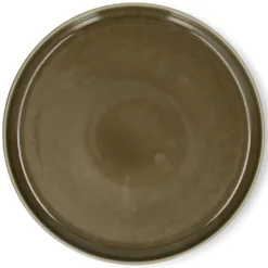 Dinerbord, reactieve glazuur, steengoed, olijfgroen, Ø27 cm