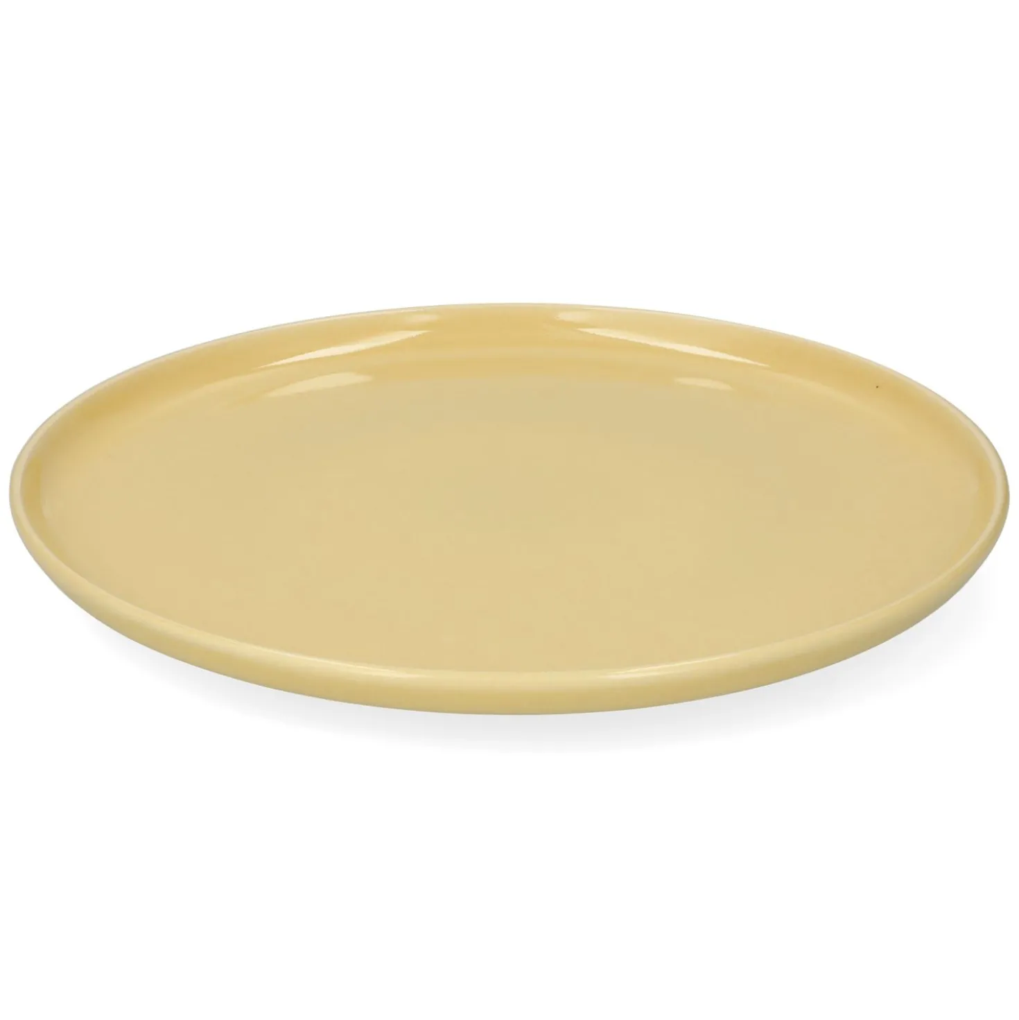Dinerbord, reactieve glazuur, steengoed, korengeel, Ø27 cm