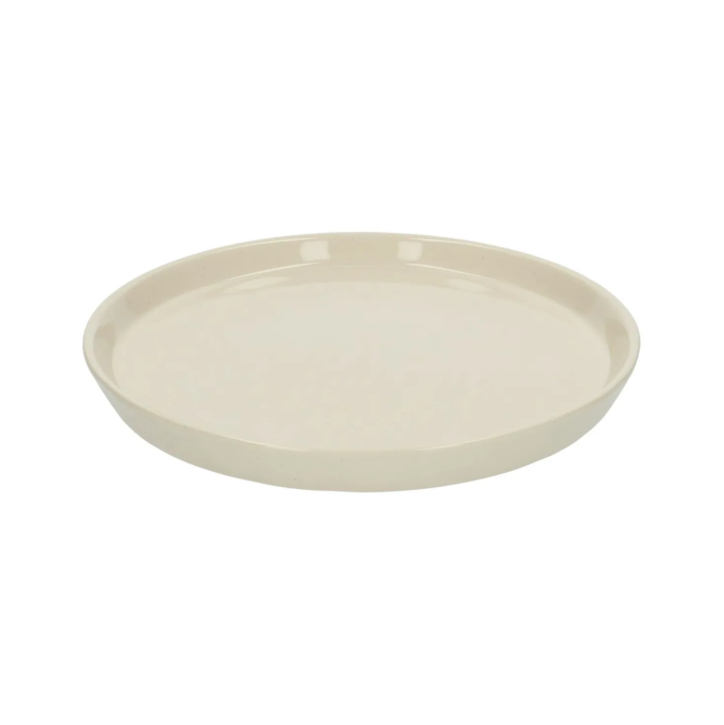 Dinerbord, steengoed, beige, spikkel, Ø 25 cm