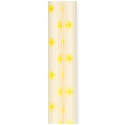 Dinerkaarsen, gele bloemen, 25 cm, 2 stuks