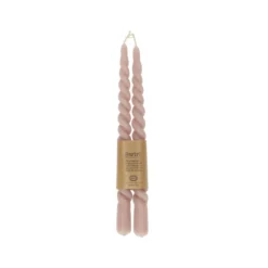 Dinerkaars gedraaid, oud roze, 29 cm, set van 2