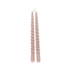 Dinerkaars gedraaid, oud roze, 29 cm, set van 2
