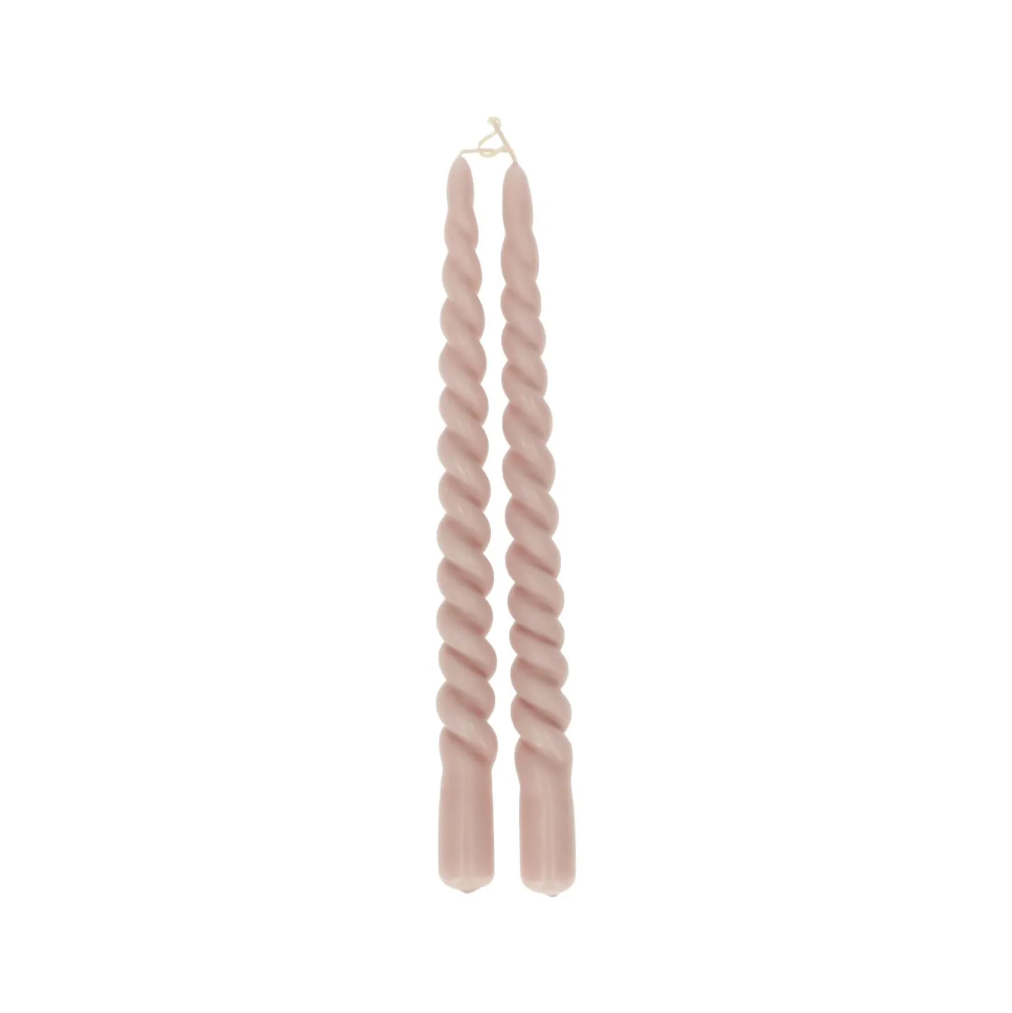 Dinerkaars gedraaid, oud roze, 29 cm, set van 2