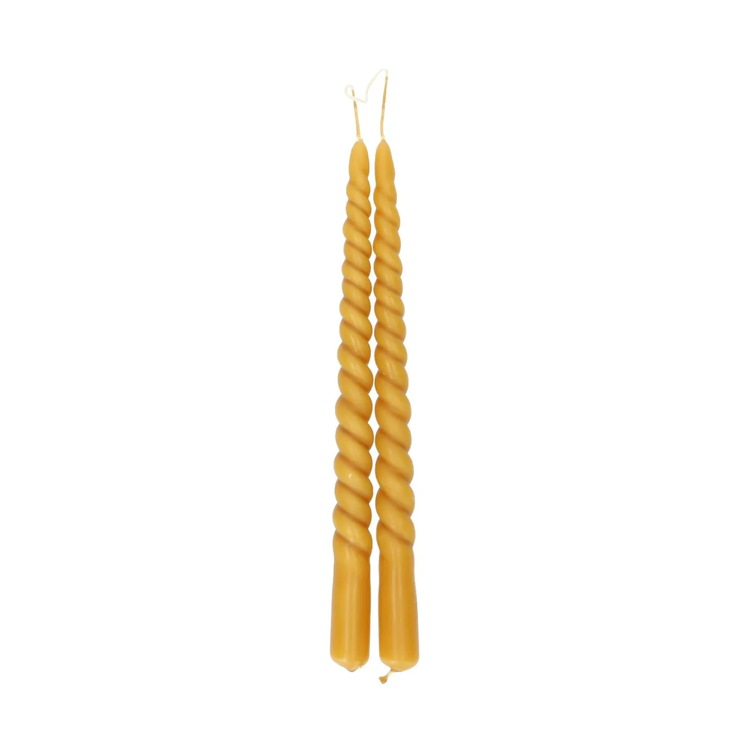 Dinerkaars gedraaid, zonnig geel, 29 cm, set van 2