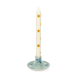Dinerkaars, gele bloemen, 25 cm, set van 2
