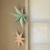 3D kerstster middel, papier, zandkleur, Ø35 cm