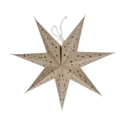 3D kerstster middel, papier, zandkleur, Ø35 cm
