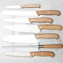 D&K Koksmes, beukenhouten handvat, 33 cm