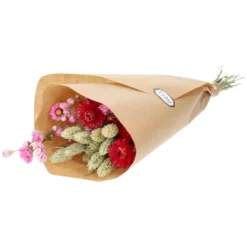 Droogbloemen, gemengd boeket, roze