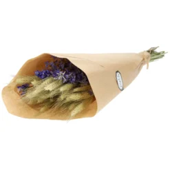 Droogbloemen, gemengd boeket, blauw