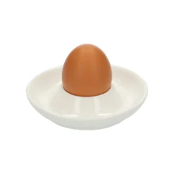 Eierdopje plat, porselein