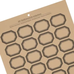 Etiketten, zwarte rand, zelfklevend, 28 stuks