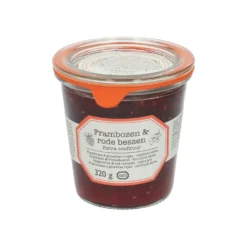 Extra-confituur, frambozen & bessen, 320 gram