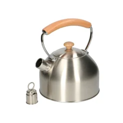 Fluitketel, rvs met houten handvat, 2.5 liter