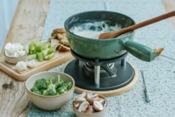 Fondueonderstel, gietijzer, zwart