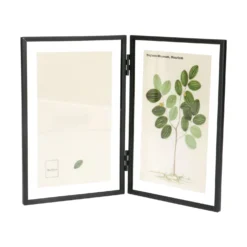 Fotolijstje tweeluik, metaal, zwart, 2x 10 x 15 cm