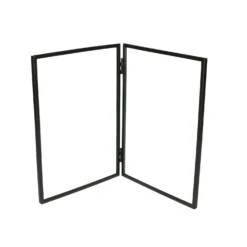 Fotolijstje tweeluik, metaal, zwart, 2x 10 x 15 cm