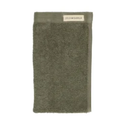 Gastendoek, Recycled katoen, donker olijfgroen, 30 x 50 cm