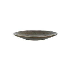 Gebaksbordje, steengoed, donkergroen, Ø17 X 2 cm