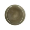 Gebaksbord, reactieve glazuur, steengoed, olijfgroen, Ø16 cm