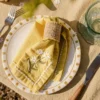 Geborduurde servetten, GOTS bio-katoen, set van 4