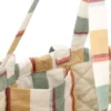 Gequilte tas, recycled katoen, zomerstreep, 46 x 37 x 16 cm