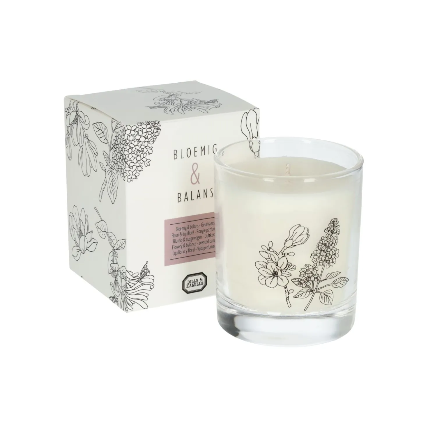Geurkaars bloemig & balans, 175 gram