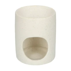 Geuroliebrander, keramiek, wit gespikkeld, Ø 8 x 10 cm