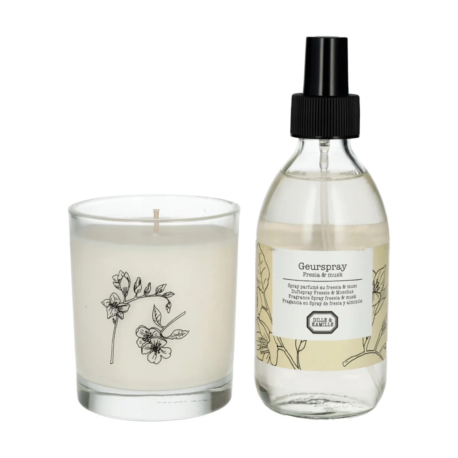 Geurspray, fresia en musk, 250 ml