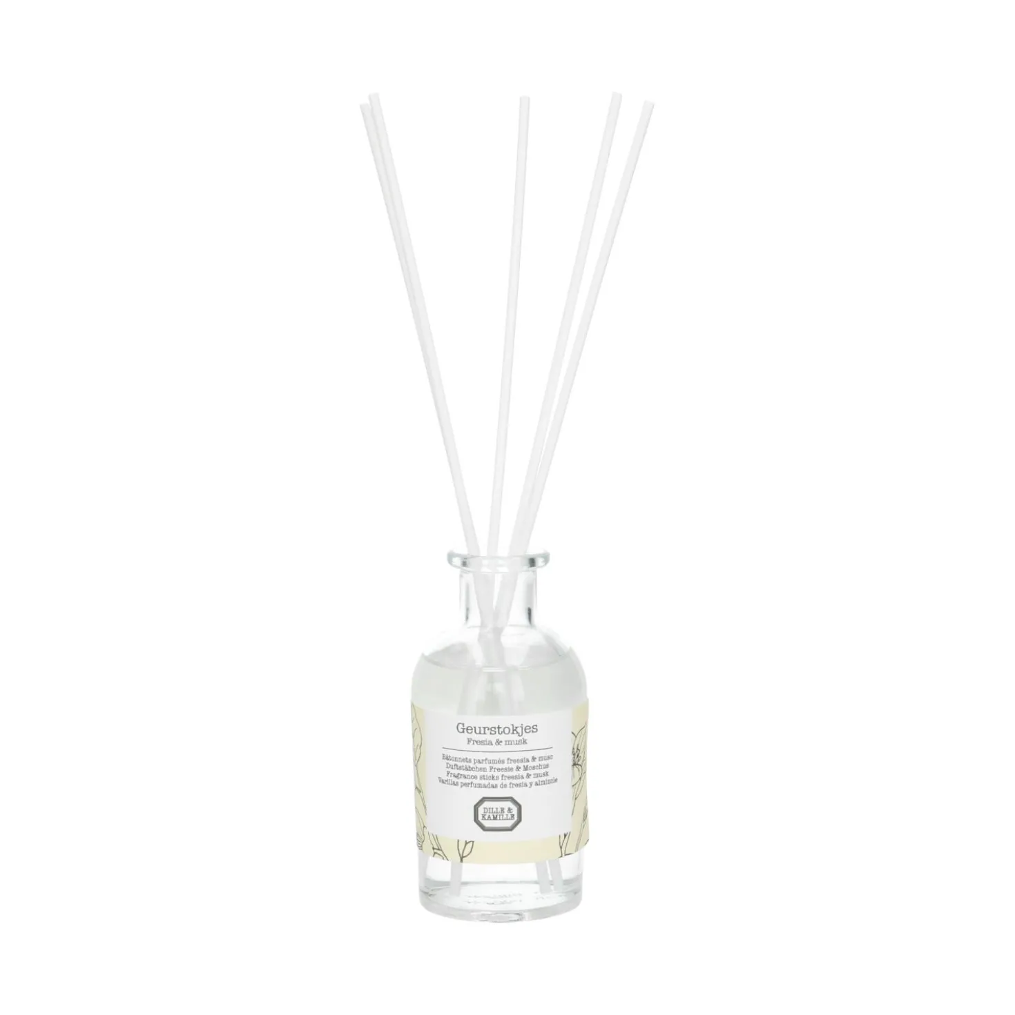 Geurstokjes, fresia en musk, 100 ml
