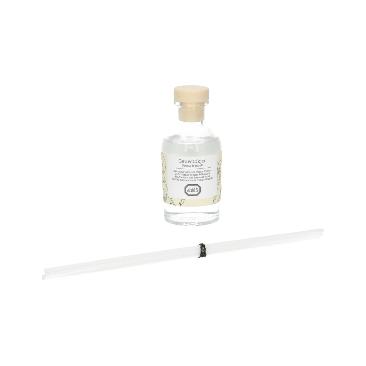 Geurstokjes, fresia en musk, 100 ml