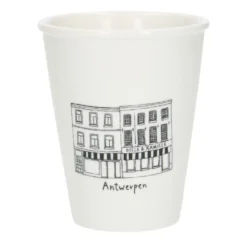 Gevel mok, Antwerpen Vleminck, porselein, 200 ml