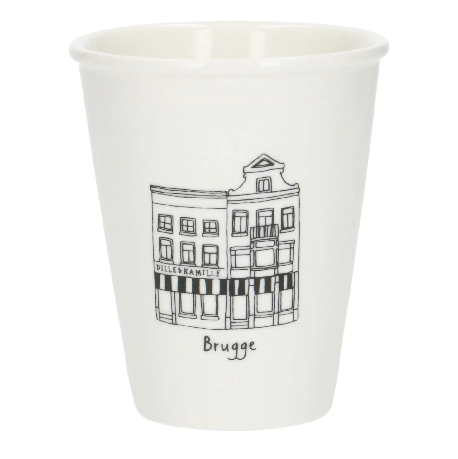 Gevel mok, Brugge, porselein, 200 ml