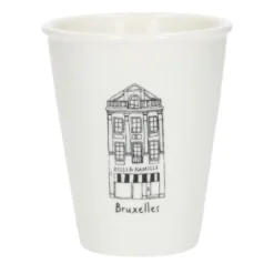 Gevel mok, Brussel Grasmarkt, porselein, 200 ml