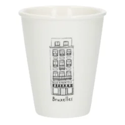 Gevel mok, Brussel Jean Stas, porselein, 200 ml