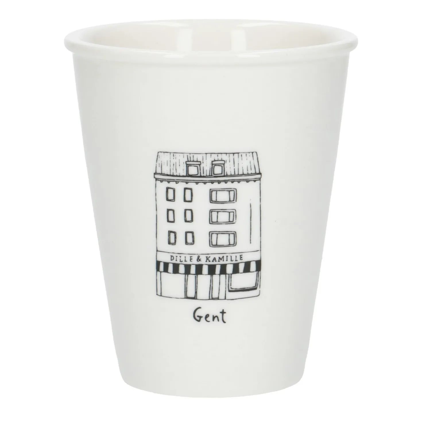 Gevel mok, Gent, porselein, 200 ml