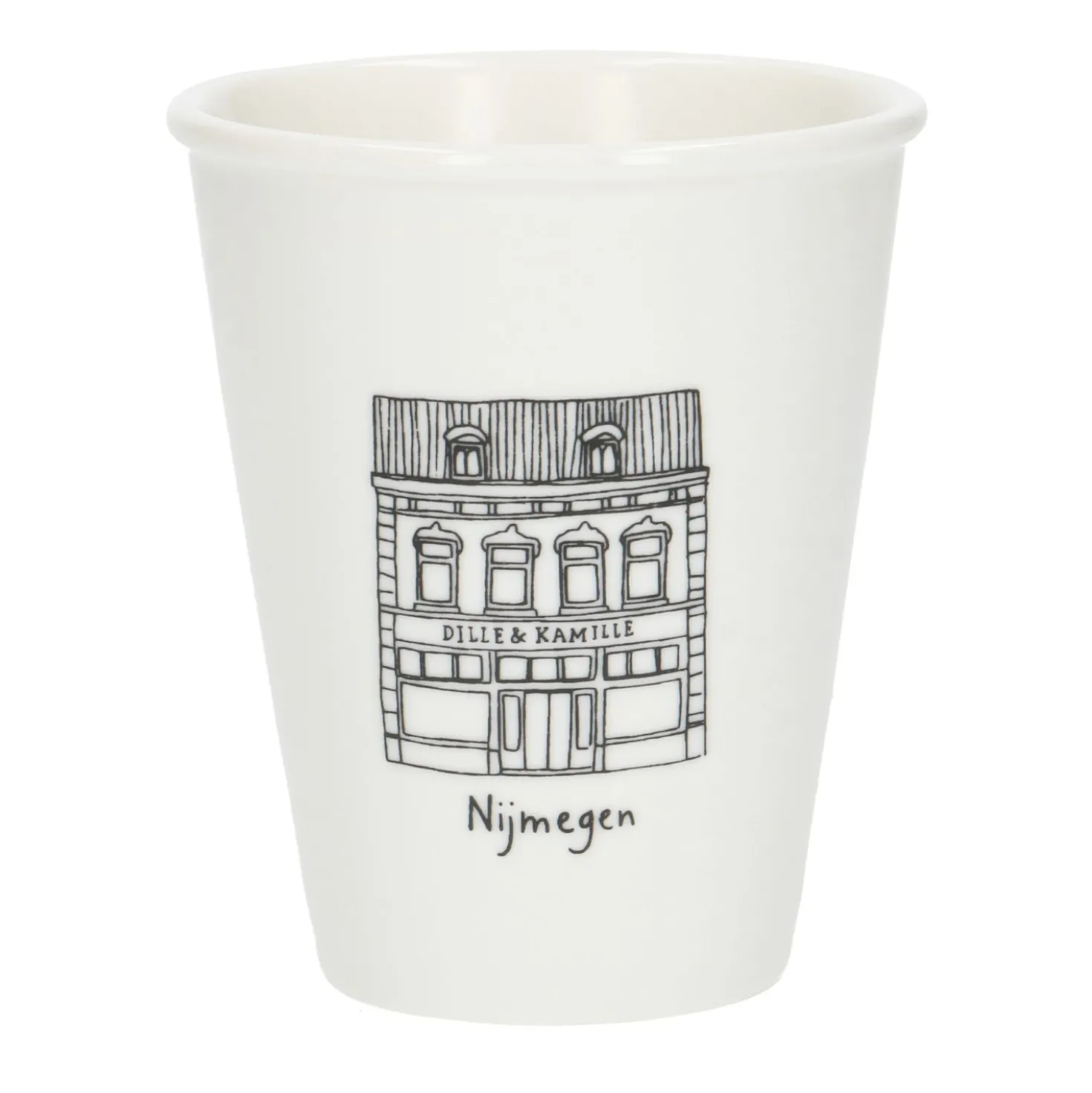 Gevel mok, Nijmegen, porselein, 200 ml