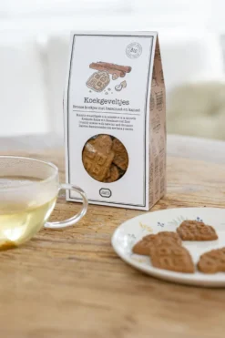 Geveltje koekjes, biologisch, hazelnoot/kaneel, 140 gram