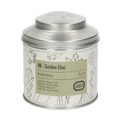 Golden Chai, biologisch, kruidenmelange, blik, 75 gram